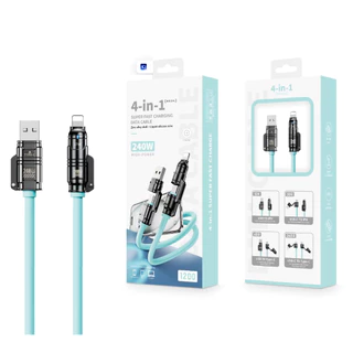 จัดส่งจากไทย KINKONG ชุดหัวชาร์จเร็ว PD 45W สายชาร์จ 240W 4-in-1 หลายหัวต่อ รองรับ Micro USB Type-C ชาร์จเร็ว พกพาสะดวก