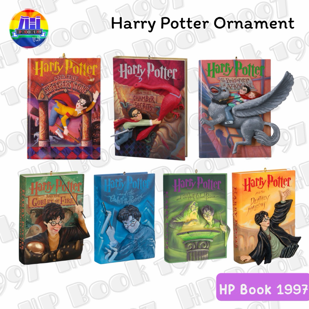 Harry Potter Books Ornament (ลิขสิทธิ์แท้) แฮร์รี่พอตเตอร์ หนังสือภาษาอังกฤษ ฉบับUS ของแต่งบ้าน ของแ