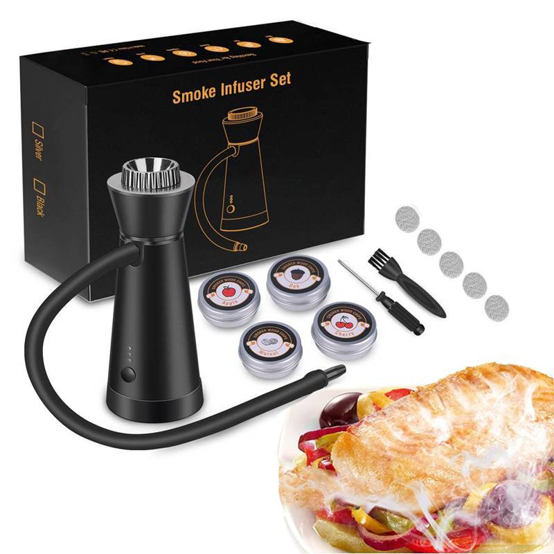 เครื่องทำค็อกเทลรมควัน เครื่องดื่มและอาหาร Cocktail Smoker Set พกพาได้