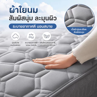 ที่นอนยางพาราแท้ 100% เพื่อสุขภาพ กระจายแรงกด ลดอาการปวดหลัง 3.5ฟุต 5ฟุต 6ฟุต ห้องนอน ห้องเช่า พร้อมส่ง
