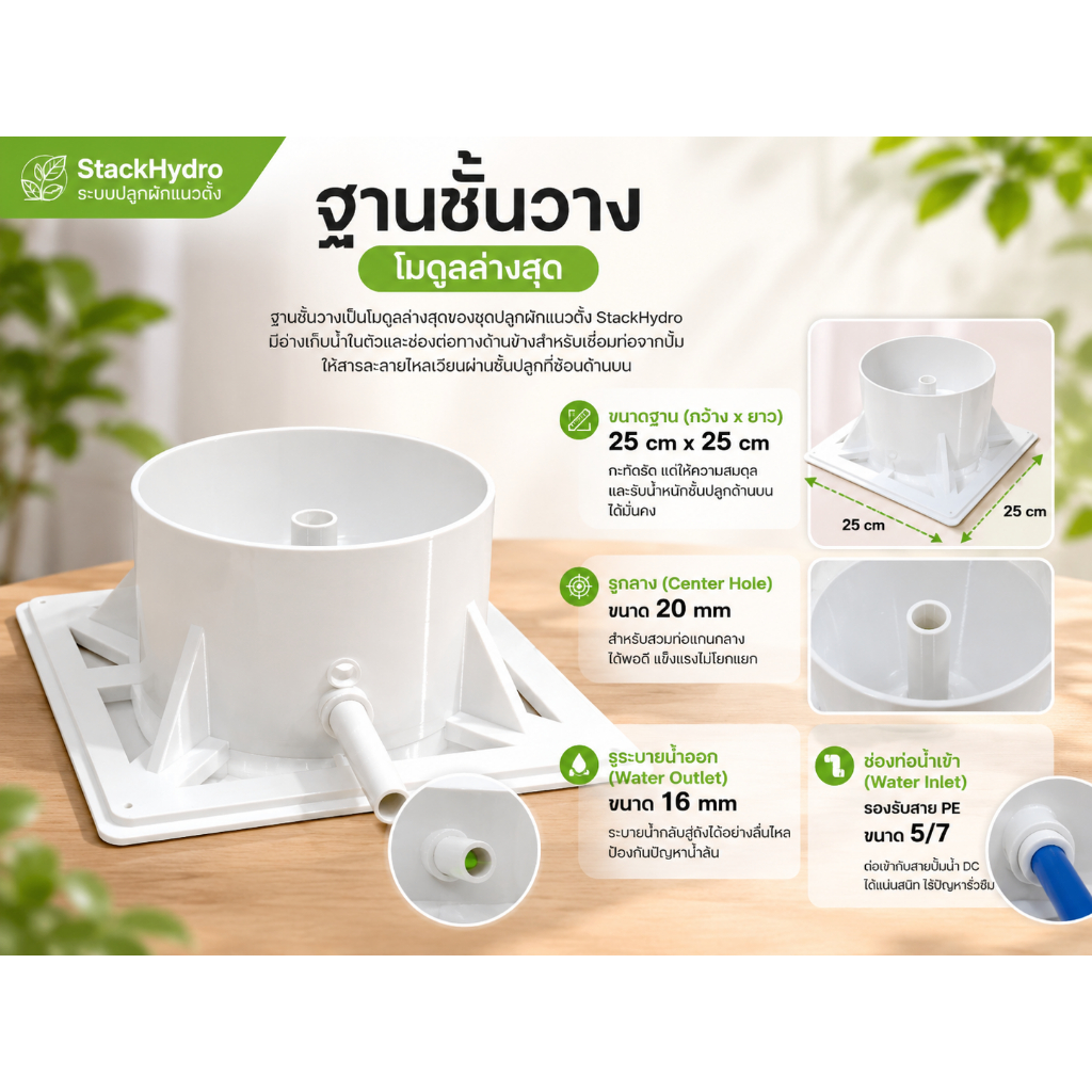[เฉพาะฐานวาง] ฐานชั้นวางชั้นปลูกผักแนวตั้ง