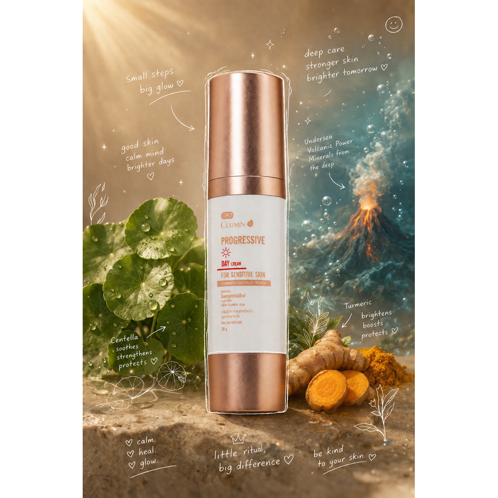 ของแท้(Exp.10/2026) CURMIN Progressive Day Cream 30g