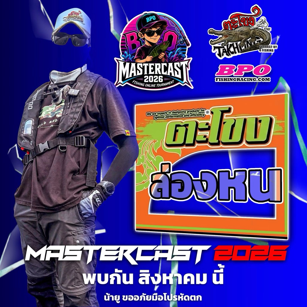 เหยื่อยาง GUSTAVE (กุสตาฟ) รุ่น ตะโขง JR ล่องหน จากค่าย U Fishing (เหยื่อร่วมกิจกรรม BPO Mastercast 2026)