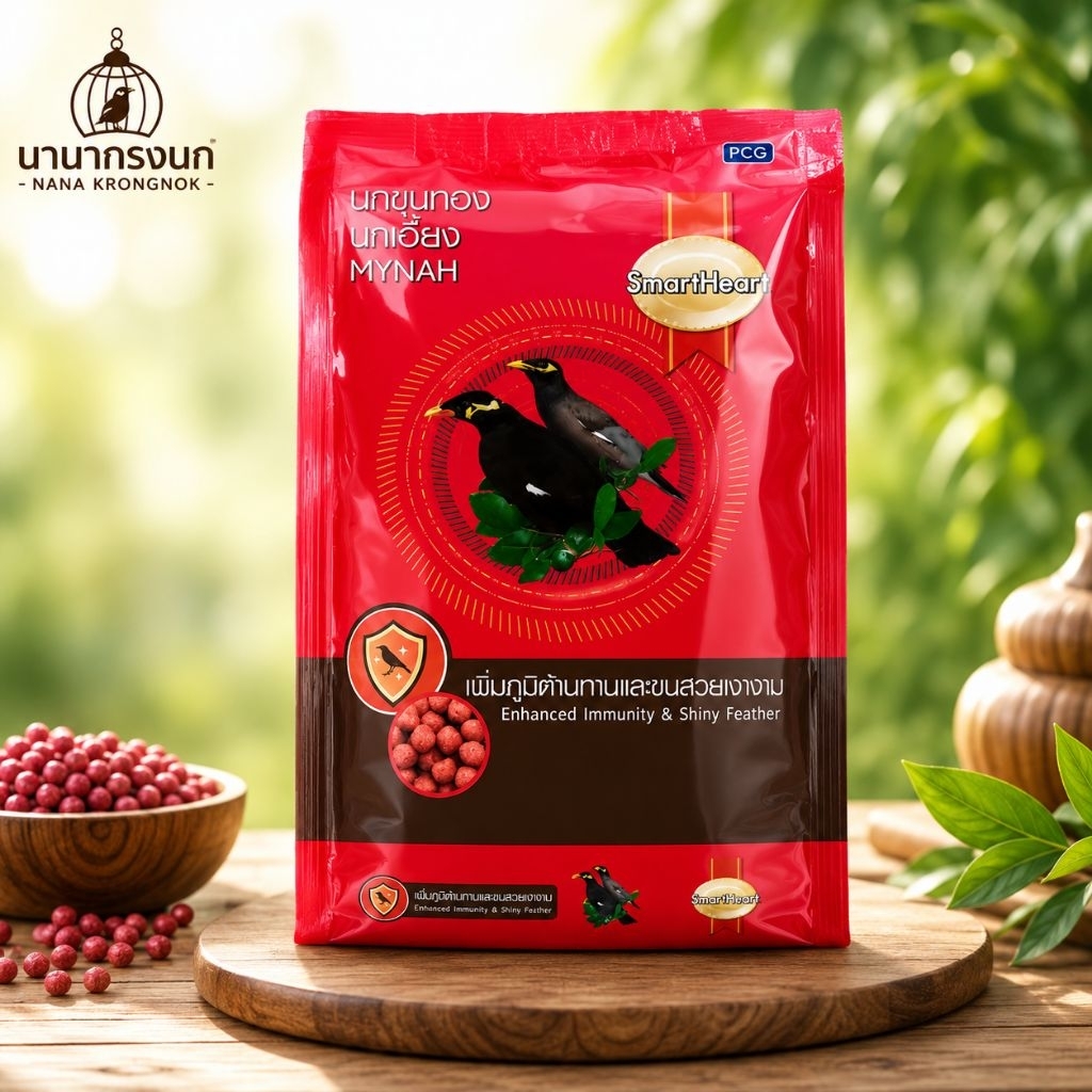 อาหารนกขุนทอง นกเอี้ยง สมาร์ทฮาร์ท Smart Heart 400g.
