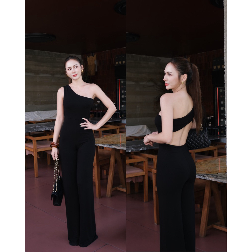 006… ชุดจั๊มสูทปาดไหล่แขนเดียว