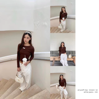 arka atelier - custom jeans (s-xxl) กางเกงยีนส์เอวสูง สีพิเศษ ขากระบอกกลาง