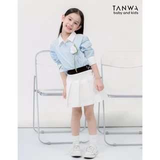 𝗣𝗲𝘁𝗶𝘁 𝗣𝗿𝗲𝗽 ชุดเซ็ทเสื้อเชิ้ตแขนยาว+กระโปรงจีบสีขาว (ชุดลูกสาว) : MS TP 930+934 PE