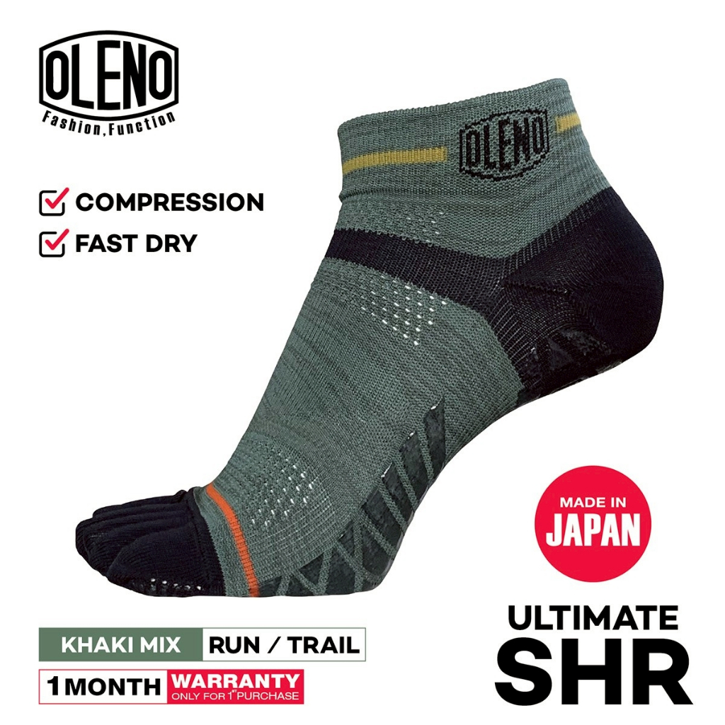 OLENO รุ่น Ultimate SHR (Khaki Mix) ถุงเท้าแยก 5 นิ้ว แพคเดี่ยว