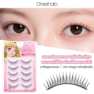 Dreehalo ซีรีส์มือใหม่ ใสธรรมชาติ กันน้ำ ขนตาปลอมสไตล์เกาหลี เบา ฟู เป็นธรรมชาติ ใส่แล้วตาหวาน ลุคไอดอลทุกวัน F298