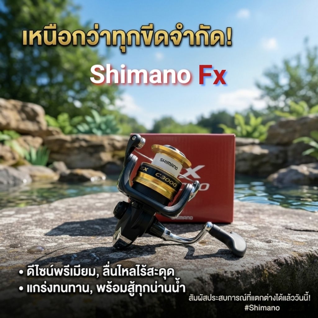 รอกตกปลา รอกสปิ่นนิ่ง Shimano FX เบอร์ 1000 / 2000 / 2500HG / C3000 / 4000