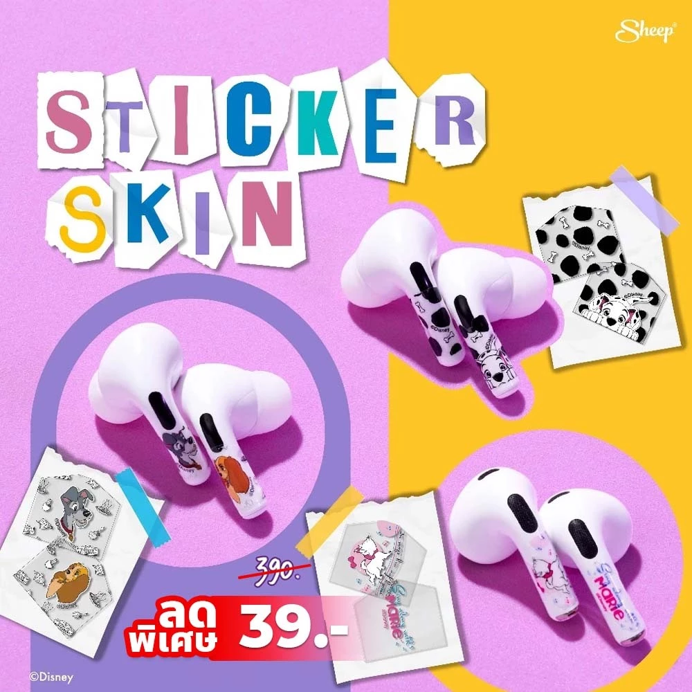 [Wrap for Airpods] Disney Sticker Skin For Airpods 1-2 / 3 / Pro1-2 ติดเองได้ง่าย มีอุปกรณ์ติดและถอดออก ไม่ทิ้งคราบกาว