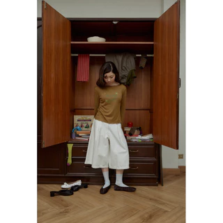 Pantry Relaxed Crop pants กางเกงขา5ส่วน ทรงสวยมาก สีขาว สีเขียวเข้ม