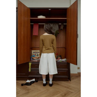 Pantry Relaxed Crop pants กางเกงขา5ส่วน ทรงสวยมาก สีขาว สีเขียวเข้ม