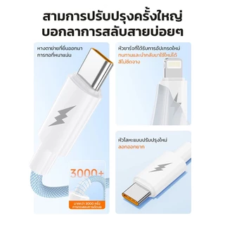 3in1 100W ชาร์จเร็ว type c สายชาร์จ สายถัก ไนล่อน คุณภาพสูง ใช้ได้กับ iPhone8-17 Android