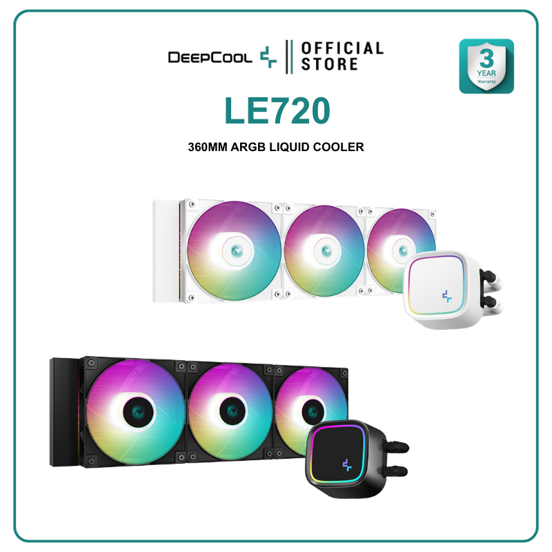 DEEPCOOL - CPU COOLER LE720 / LE720 WHITE รับประกันสินค้า 3 ปี