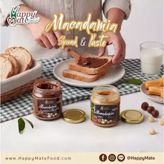 HappyMate Macadamia nut butter / ครีมแมคคาเดเมีย ขนาด 100g & 200g ใช้แมคคาเดเมียล้วน นำเข้าจากออสเตรเลีย!