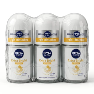 [แพ็ค 3 ]นีเวีย โรลออน เอ็กตร้า ไบรท์ เรเดียนโรลออน ขนาด 25 มล. Nivea extra bright radiant roll on 25 ml.
