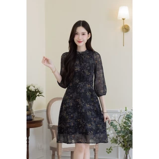 525-01-02ชีฟองดอกวินเทจดำและเดซี่ดำ