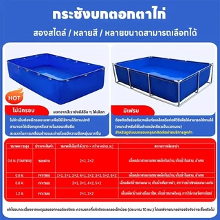 กระชังบกตอกตาไก่ ผ้าPVC หนา500ไมครอน บ่อเลี้ยงปลา บ่อเลี้ยงกุ้ง บ่อเก็บน้ำ เคลือบกันแสง UV สูง60/80/120ซม Size 2x1 3x1M
