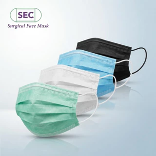 หน้ากากอนามัย 3 ชั้น SEC รุ่น หน้ากากทางการแพทย์ / Medical Grade ป้องกันฝุ่น ละออง เชื้อโรค สวมใส่สะบาย 1 กล่อง 50 ชิ้น