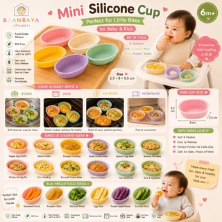 🌸Mini Cup Air Fryer🌸 ถ้วยซิลิโคนอบ อาหารเด็ก🍪 แผ่นรองหม้อทอด ซิลิโคน เข้า Air Fryer นึ่ง อบ ไมโครเวฟ Food Grade Silicone