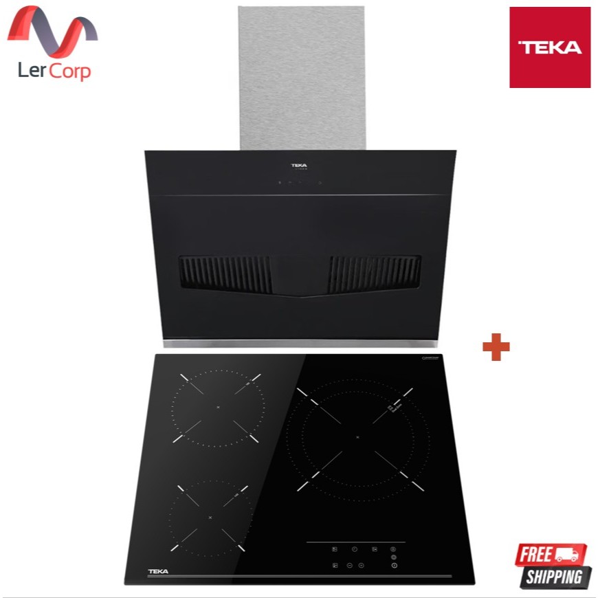 (Teka) เครื่องดูดควัน รุ่น LVT 90 + เตาเซรามิค 3 หัวเตา ขนาด 60 ซม. รุ่น TZ 6315