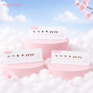 Motta Pick Me Set Online Exclusive Collection ต่างหูเซตชุบทองคำขาว ดีไซน์สวยแมตซ์ได้ทุกลุค