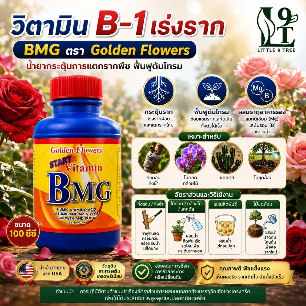 B-1 amino acid บี-วัน น้ำยาเร่งราก สูตรเข้มข้น ขนาด 100 CC