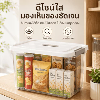 AIMO กล่องเก็บของ BOX กล่องพลาสติก มีล้อ ความจุสูง กล่องพลาสติก กล่องเก็บของ โปร่งใส เก็บเสื้อผ้า ได้เก็บของเล่น