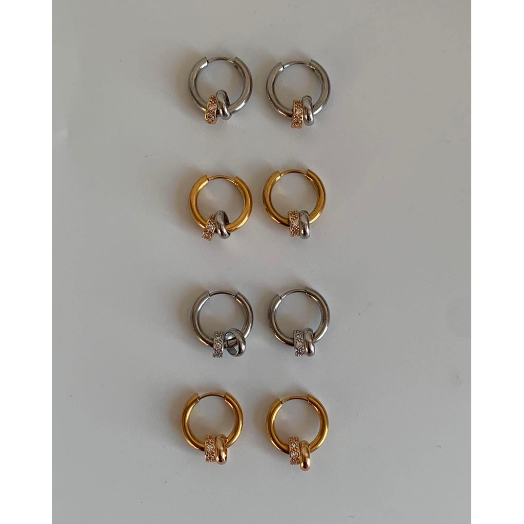 ต่างหูสเตนเลส แพ้ง่ายใส่ได้ HER OBJECTIVE_HER AILEEN EARRINGS