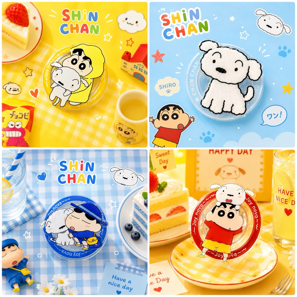 (ส่งทันที!) Supercase | Magnatic Cartoon Griptok Shin Chan ชินจัง กริ๊บท็อก แม่เหล็ก การ์ตูน Popsocket ขาตั้งมือถือ
