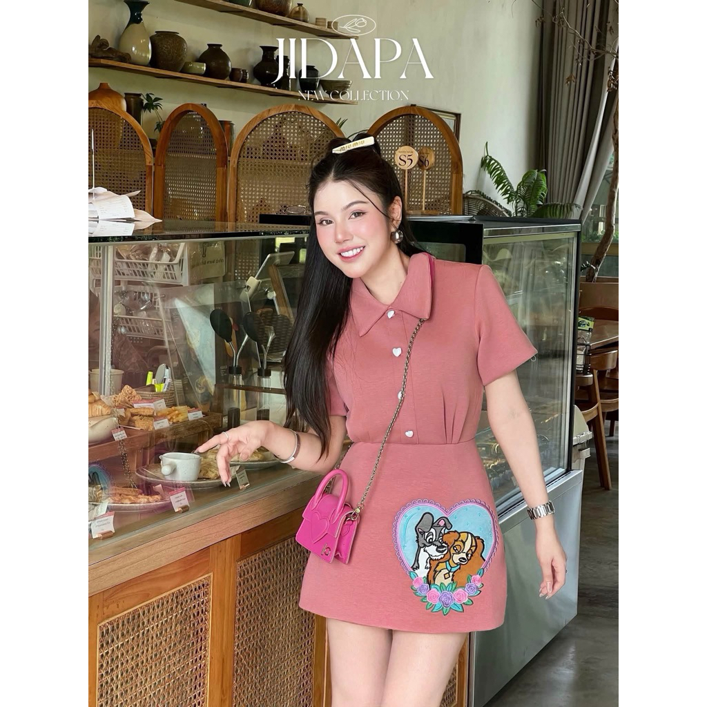 Jidapa new จั้มกางเกงกระโปรง ป้ายจิ สวยมาก งานหมาเลดี้สีใหม่ ซิปหลังใส่ง่าย