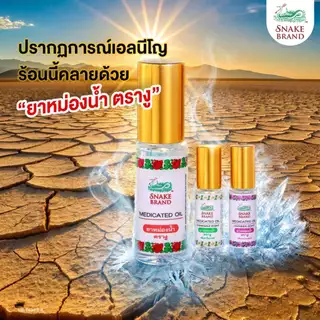 Snake Brand สเนค แบรนด์ ยาหม่องน้ำ กิฟต์เซ็ต คละกลิ่น - Snake Brand Medicated Oil Giftset