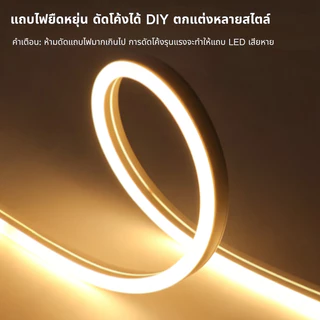 ไฟแถบนีออน Neon Flex LED 220V ดัดงอได้ กันน้ำ ยาว3/5/10/20ม ไฟตกแต่งห้องบ้าน ร้านค้า ต่อปลั๊กใช้เลย