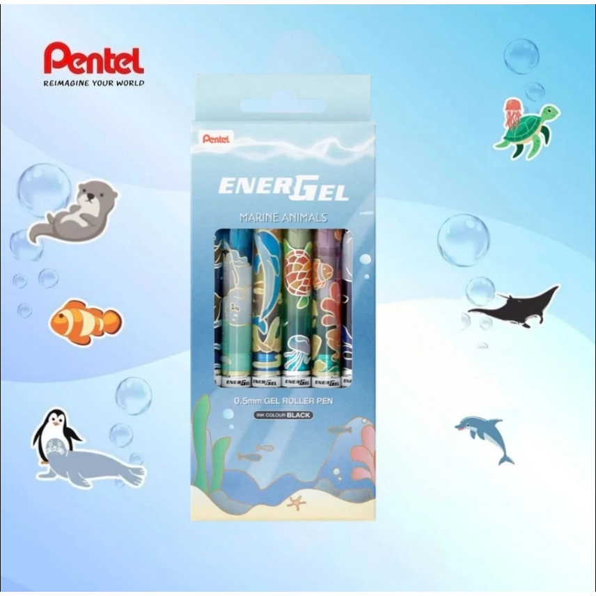 Pentel Energel Moomin / Infree / Edo kiriko / Marine set 6 Limited Edition I ชุดปากกาหมึกเจล 6 ด้าม