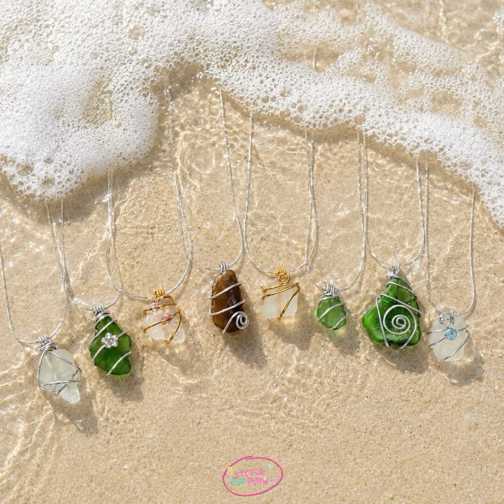 สร้อยคอ Sea glass 🏝️🏖️