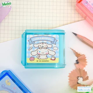 Sanrio - กบเหลาดินสอ 2 รู มีที่เก็บเศษในตัว มีฝ่าปิด ลวดลายน่ารัก เหลาได้หลายขนาด - สินค้าลิขสิทธิ์แท้