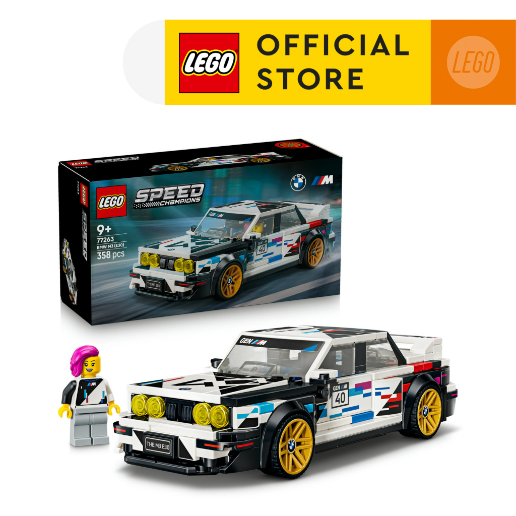 LEGO Speed Champions 77263 BMW M3 (E30) (358 Pieces), Building Blocks, Kids Toy