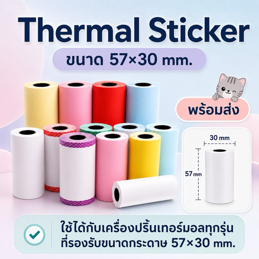 Paper Roll Tye Paperang & PeriPage A6 A8 A9 A9S A9max
