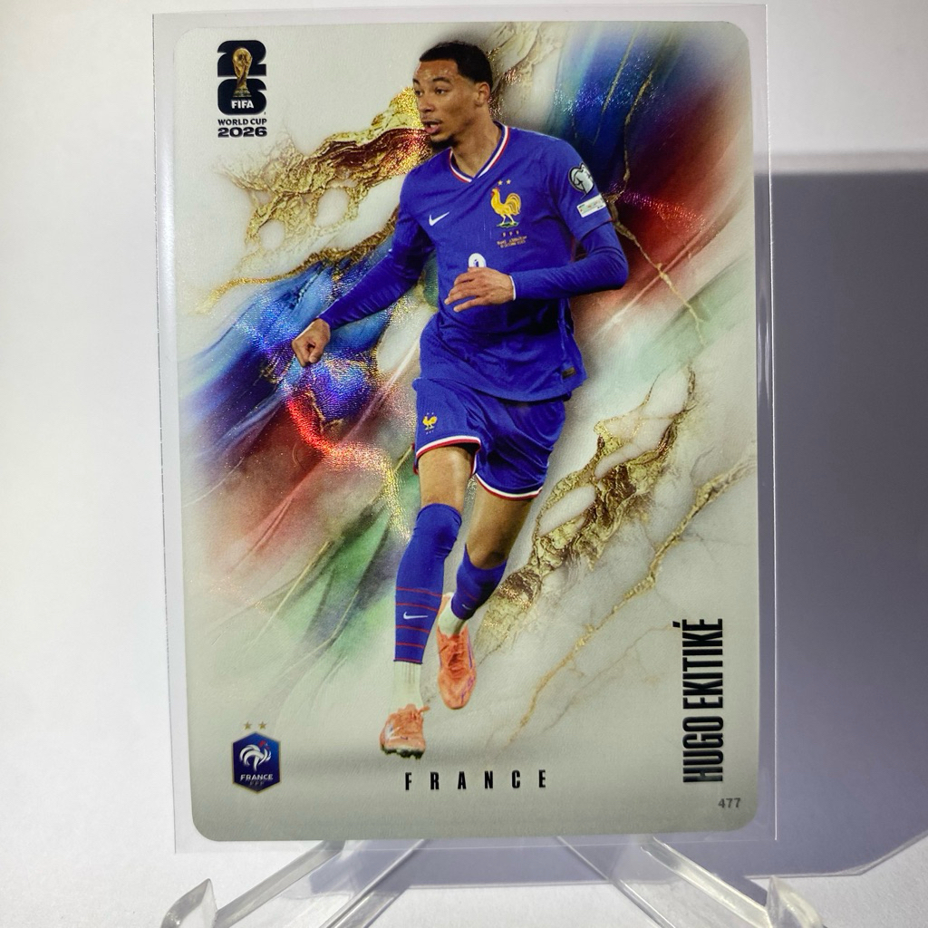 การ์ดนักฟุตบอล HUGO EKITIKE, FRANCE, PANINI 2026, (การ์ดหนา, ด้านหลัง silver) No.477