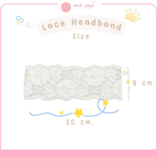 ที่คาดผมลูกไม้ ผ้าคาดผมลูกไม้ ผ้าลูกไม้ยืด Lace Headband by Jolie Wiwii