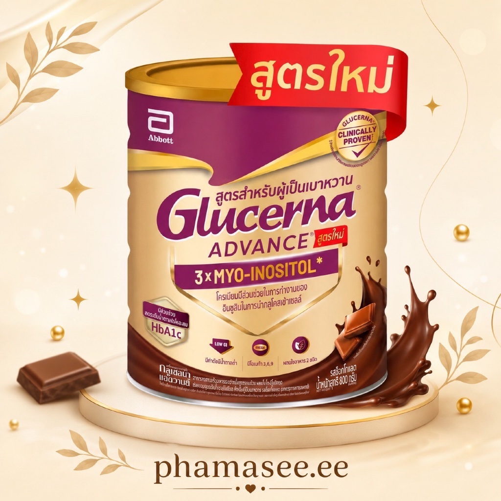 GLUCERNA ADVANCE รสช็อกโกแลต ขนาด 800 กรัม