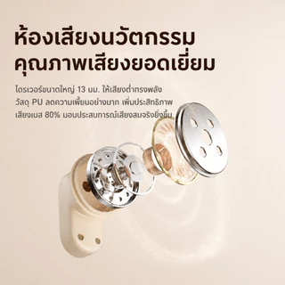 หูฟังบลูทูธไร้สาย TWS Bluetooth 6.0 ตัดเสียงรบกวน ENC ไมค์คมชัด แบตอึด ใส่สบาย รับประกัน 12 เดือน ส่งฟรีทั่วไทย