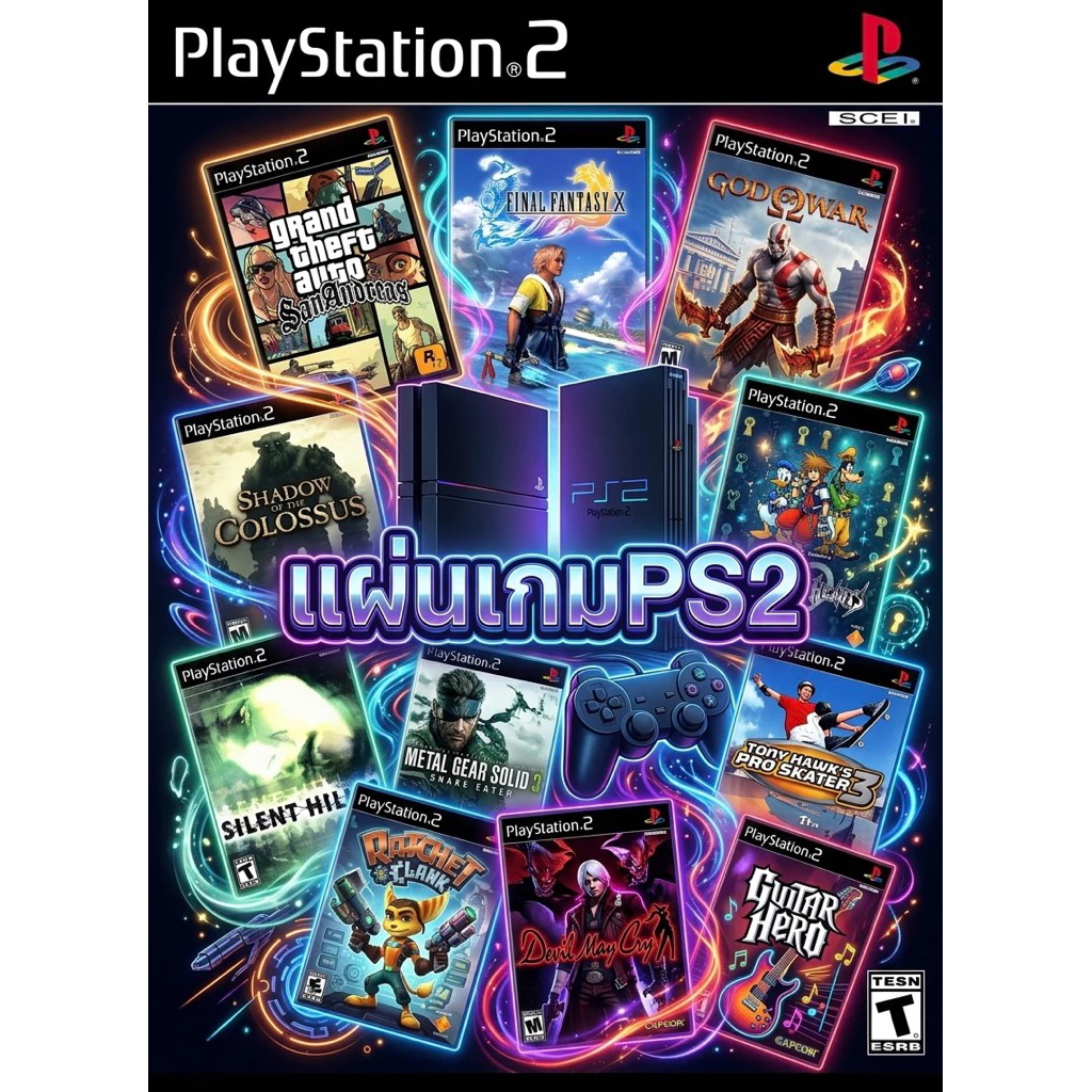 แผ่นเกม PS2 สนุกๆ รวมเกมฮิตเกมดังในตำนาน