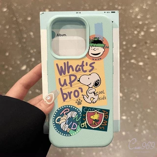 เคสไอโฟน 11 16 สำหรับ IPhone 15 14 16 12 13 Pro Max 7Plus X XS XR Max 7 8 14 16 15 Plus SE การ์ตูนน่ารัก สนูปปี้กราฟฟิตี