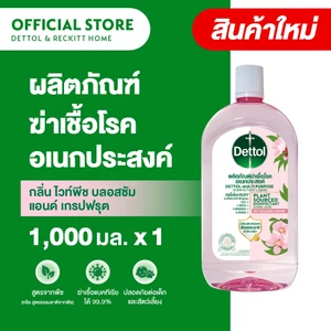 Dettol เดทตอล น้ำยาฆ่าเชื้อเดทตอล น้ำยาฆ่าเชื้อโรค สูตรใหม่ สูตรทำจากธรรมชาติ กลิ่นบลอสซัม แอนด์ เกรปฟรุต 1,000มล.X1