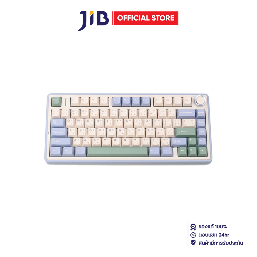 WIRELESS KEYBOARD (คีย์บอร์ดไร้สาย) AULA F75 - REAPER SWITCH RGB EN/TH BEIGE-PURPLE-GREEN