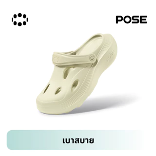 【สินค้าใหม่】POSE รองเท้าแตะ EVA พื้นหนาแบบเจาะรู น้ำหนักเบาพิเศษ นุ่มเด้งสบายเท้า P623202