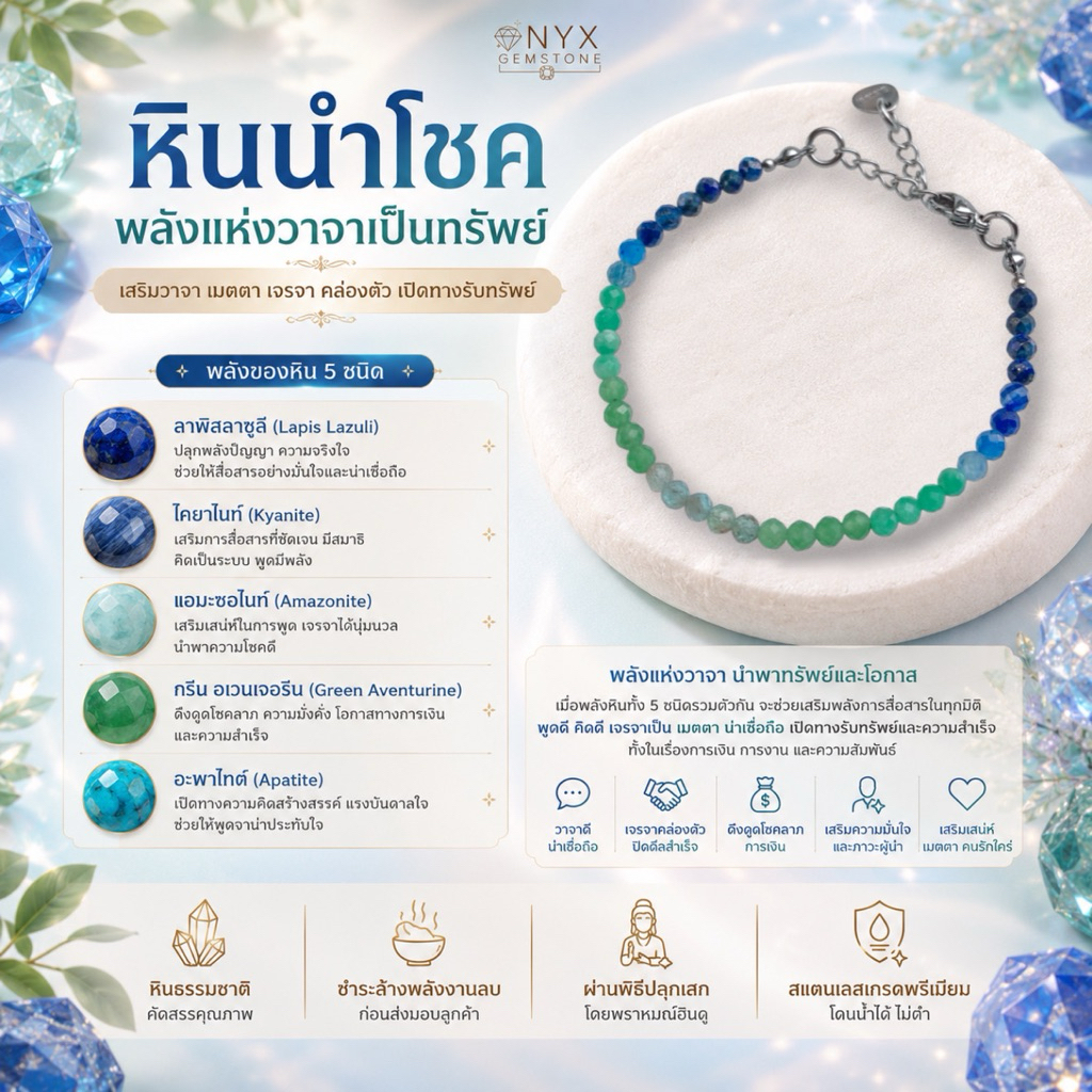 เจรจา ค้าขาย สร้อยข้อมือ หินนำโชค สร้อยแขน กำไลข้อมือ ผ่านพิธี ปลุกเสก ของแท้