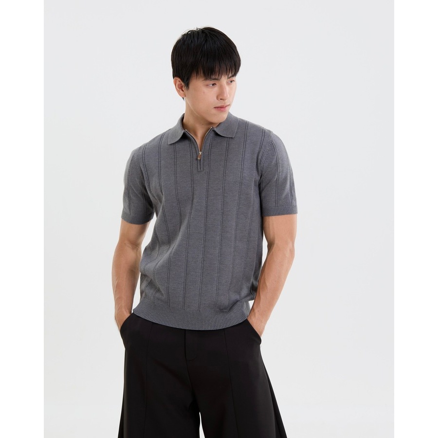 REEVE HARLOW ZIP POLO เสื้อโปโลถัก ผ้า Knit